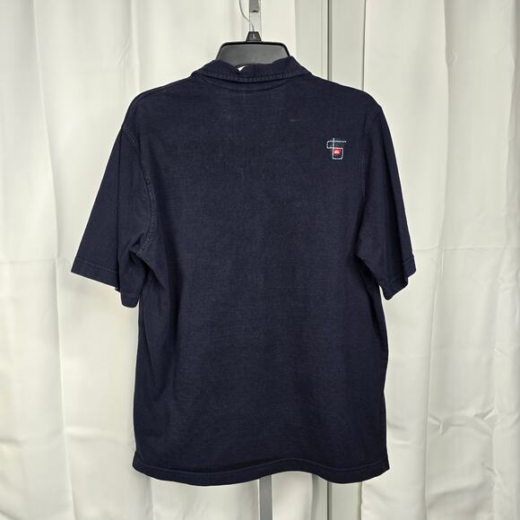 Vintage Quicksilver Navy Cotton Polo Relaxed Fit Shirt Skate Surf Y2K - Picture 3 of 5